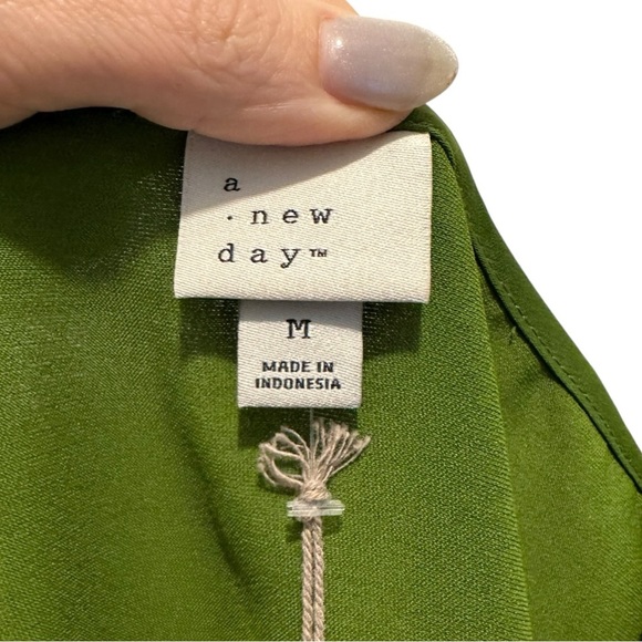 Target A New Day Slip Dress Midi Green Medium - Picture 6 of 9